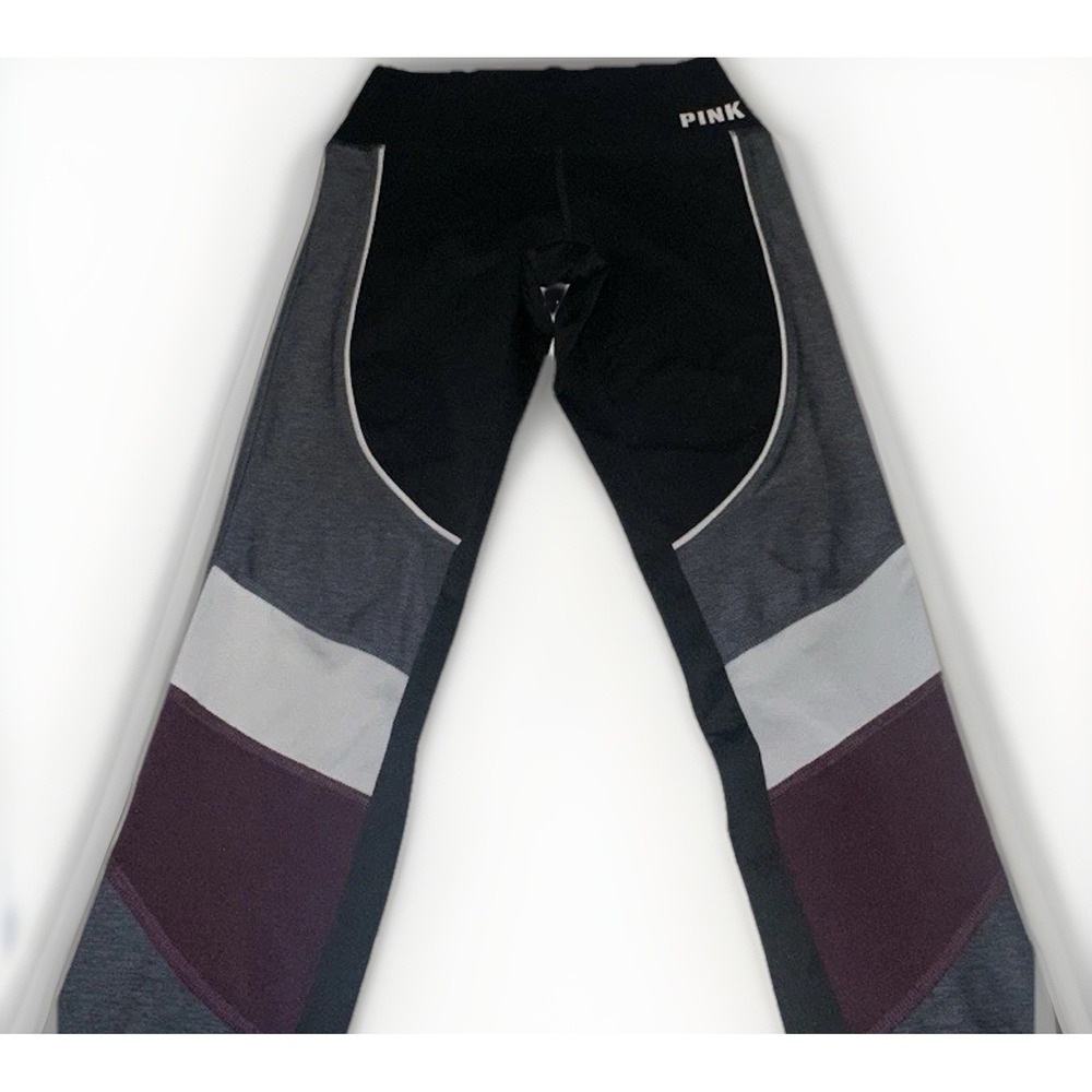 Victorias Secret /PINK ULTIMATE Athletic Leggings, Black Gray Maroon~ S~